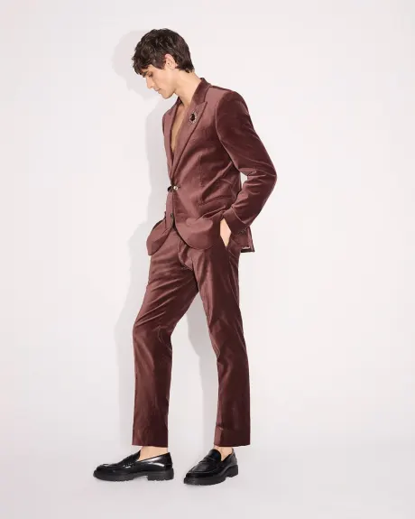 Slim-Fit Velvet Suit Blazer