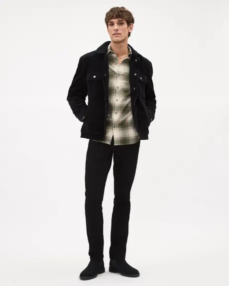 Slim-Fit Plaid Flannel Shirt