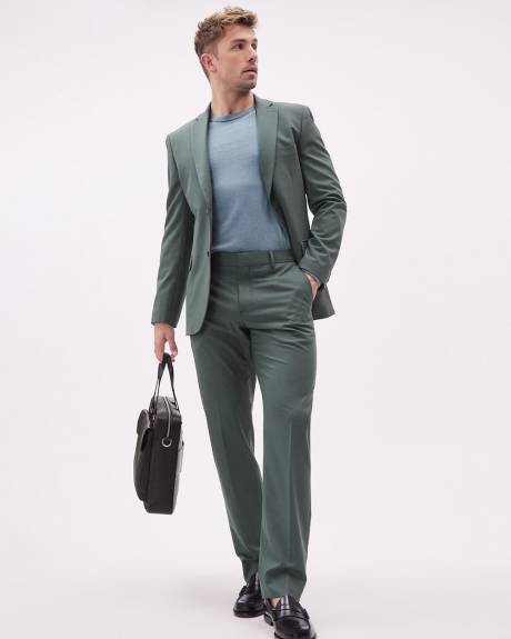 Tailored-Fit Green Suit Blazer