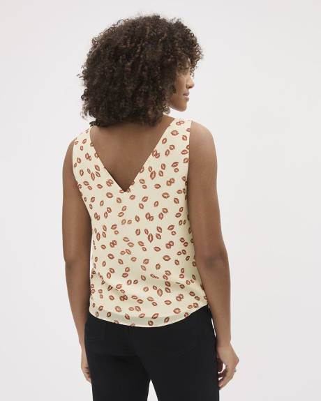 Camisole en Mousseline Froissée à Col V