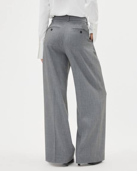 Grey Wide-Leg High-Rise Pant