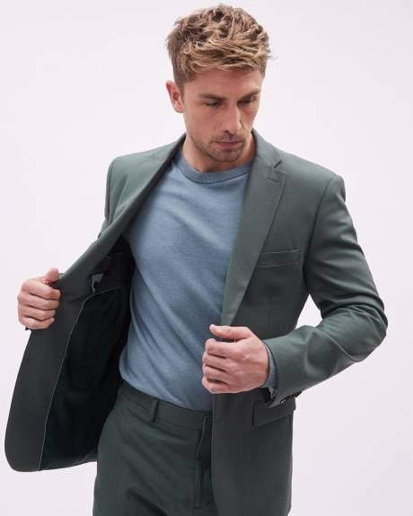 Tailored-Fit Green Suit Blazer