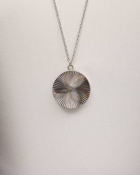 Collier Long avec Pendentif Circulaire