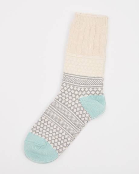 Super-Soft Socks with Fair Isle Pattern