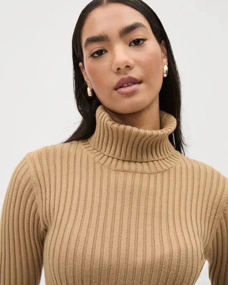 Pull Ultra Doux à Manches aux Coudes et Col Roulé