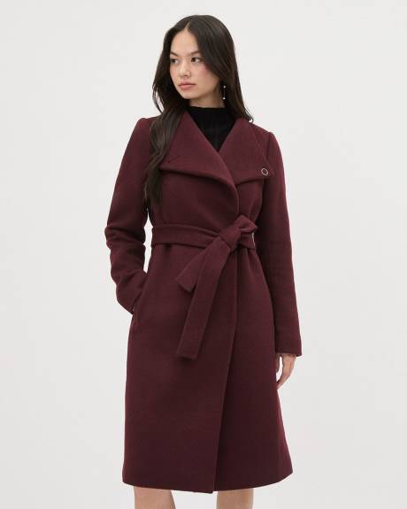 Classic Wool Coat with Removable Belt