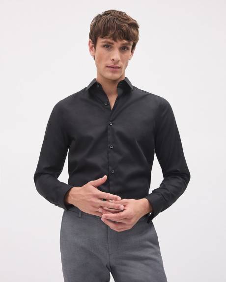 Solid Easy-care Twill Dress Shirt