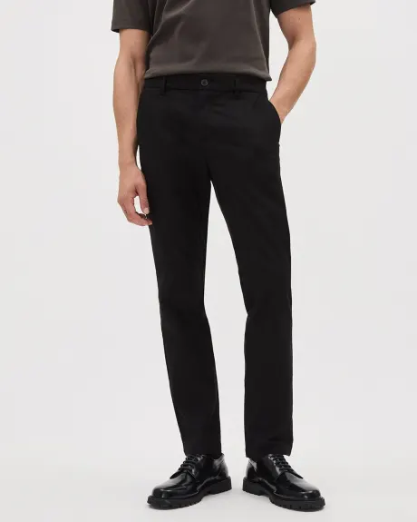 Pantalon en Sergé Brossé à Coupe Étroite