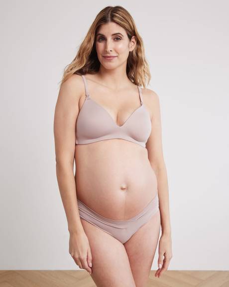 Culotte Hipster à Taille Croisée en Microfibre - Thyme Maternité