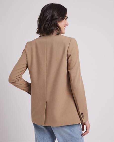 Veston Ample à Boutonnage Simple Beige