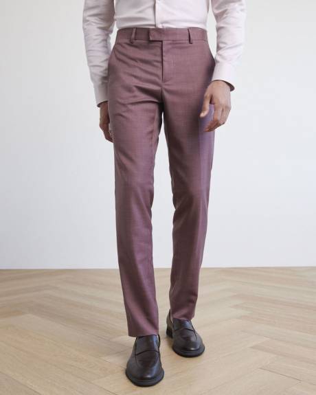 Pantalon de Complet Framboise à Coupe Étroite