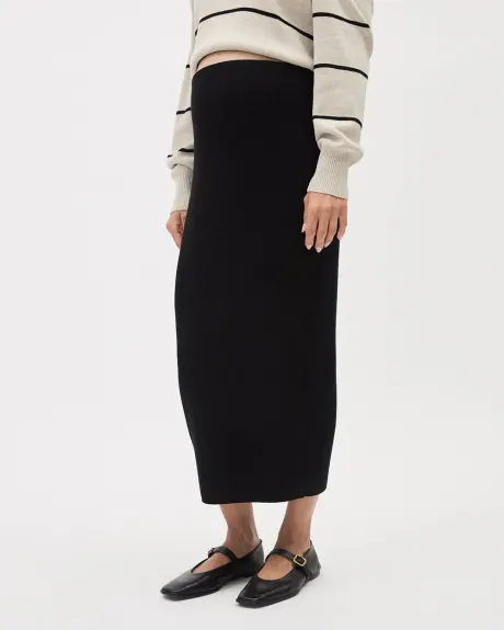 Pencil Midi Sweater Skirt - Thyme Maternity