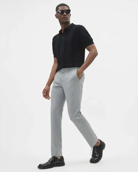 Pantalon de Ville Uni à Coupe Étroite