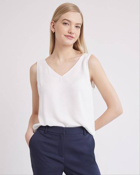 Camisole en Crêpe Soyeuse à Col V