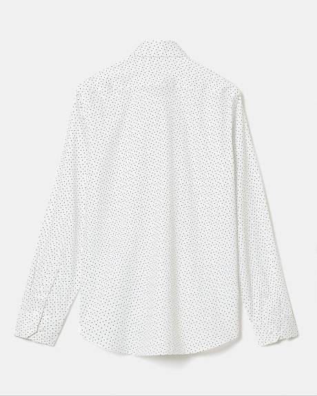 Chemise Habillée à Coupe Ajustée à Pois