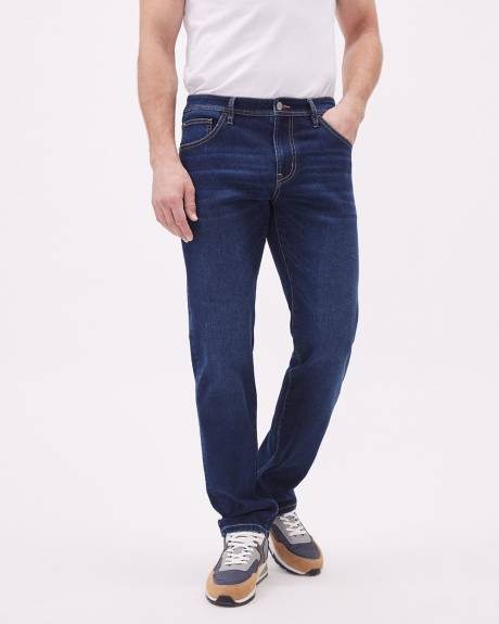 Medium-Wash Straight-Leg Jeans