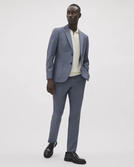 Slim-Fit Knit-Like Suit Blazer