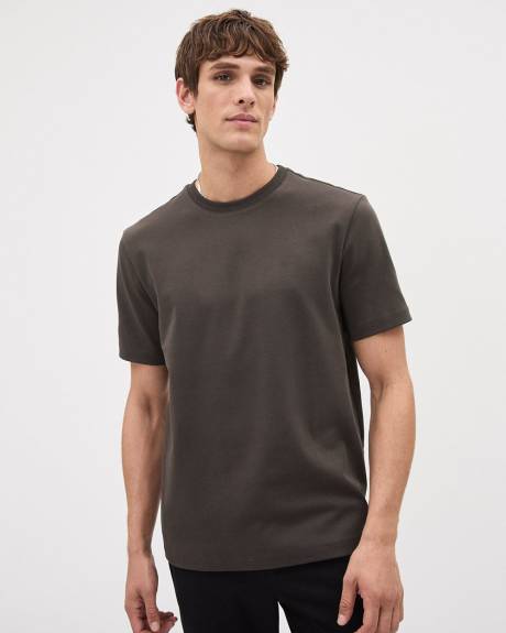 Solid Short-Sleeve Crew-Neck T-Shirt