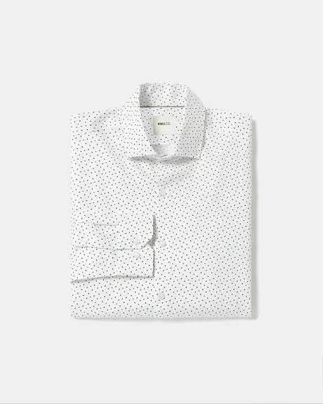 Tailored-Fit Dotted Dress Shirt