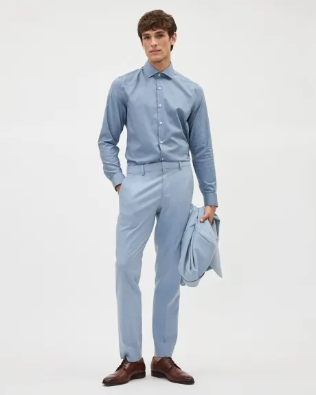 Tailored-Fit Heather Cotton Dress Shirt