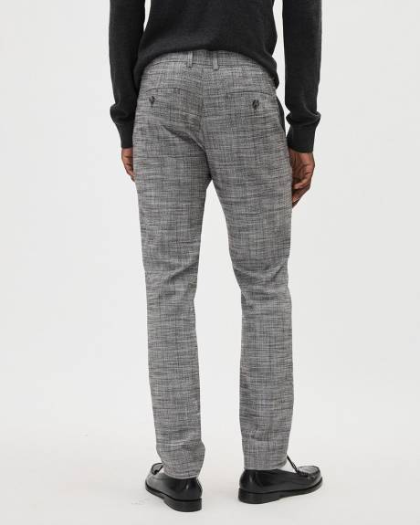 Grey Checkered Slim-Fit City Pant