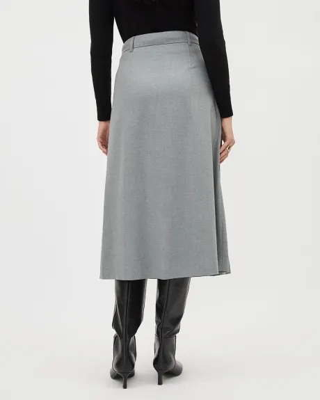 Ultra High-Rise Pleated Flannel Skirt