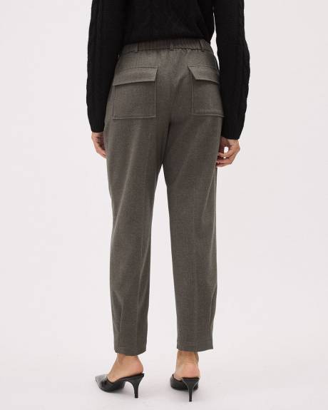 Mid-Rise Tapered-Leg Flannel Pant