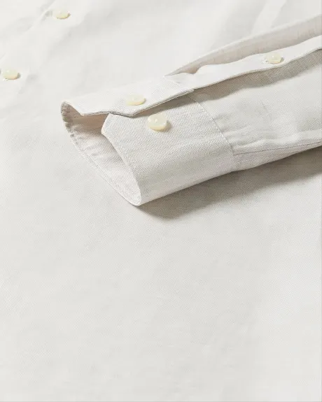 Tailored-Fit Linen Dress Shirt