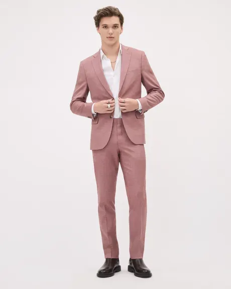 Pantalon de Complet Rosé à Coupe Étroite