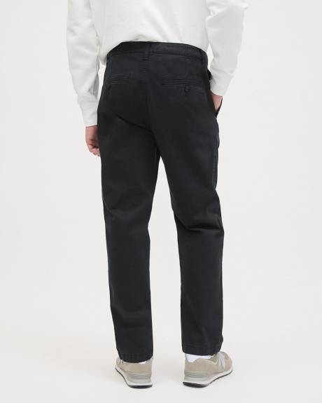 Straight-Leg Pleated Chino Pant