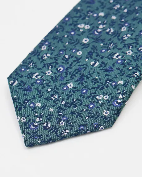 Skinny Tie with Floral Pattern