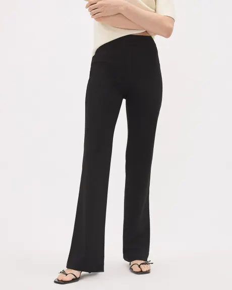 Black High-Rise Flare-Leg Legging Pant