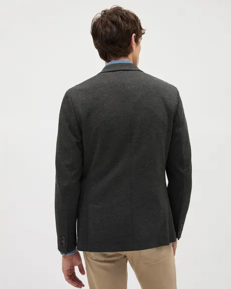 Slim-Fit Textured Knit Blazer