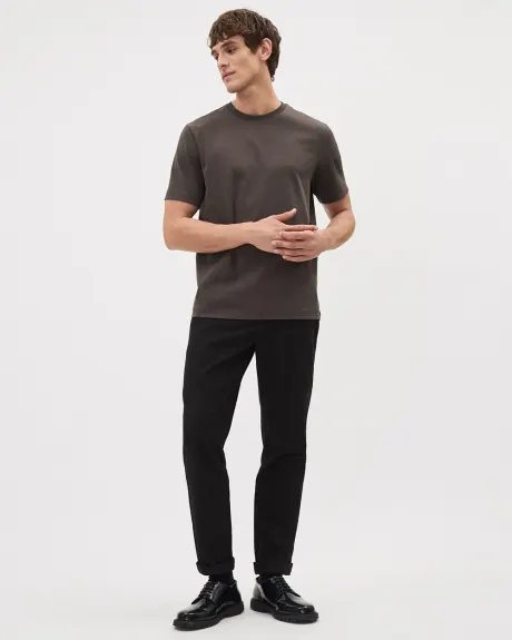 Pantalon en Sergé Brossé à Coupe Étroite