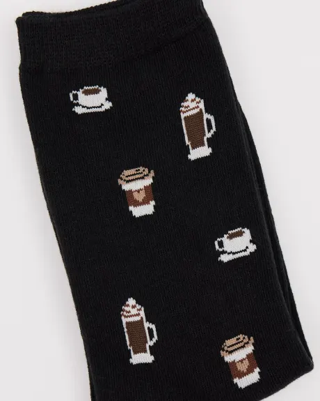 Cotton Socks with Coffees