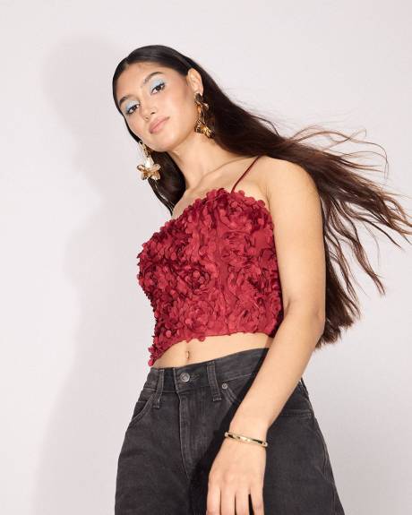 Flower Bustier Top