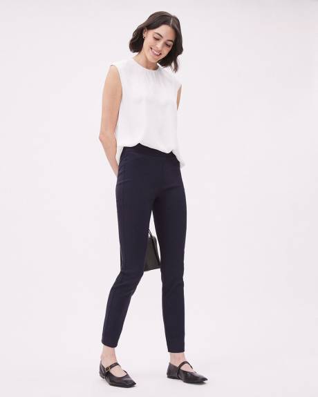 Solid High-Rise Ankle City Legging Pant