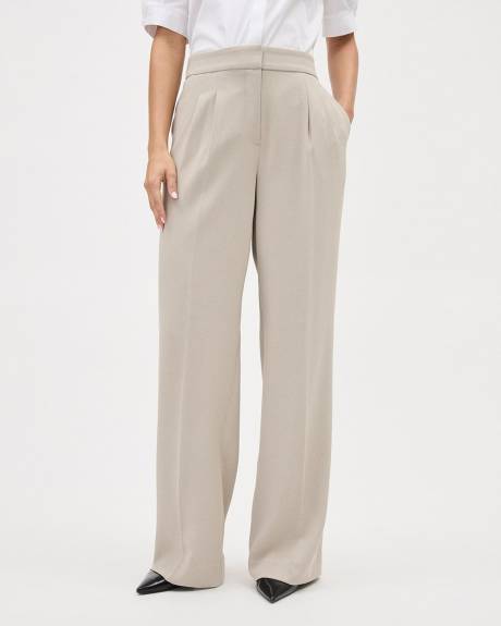 High-Rise Long-Wide-Leg Crepe Pant