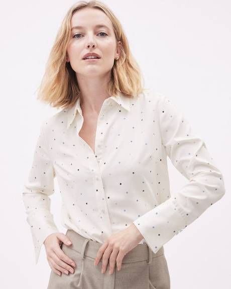 Blouse Boutonnée à Manches Longues