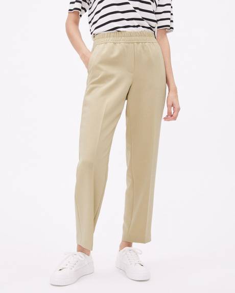 Mid-Rise Tapered-Ankle-Leg Dressy Jogger