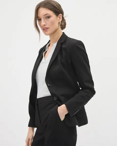 Limitless Black Two-Button Fitted Blazer