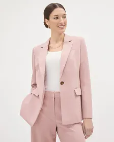 Pink One-Button Blazer