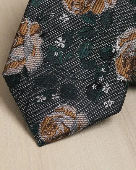 Regular Tie with Floral Pattern