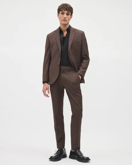 Slim-Fit Knit-Like Suit Blazer