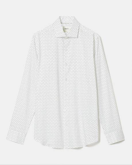 Chemise Habillée à Coupe Ajustée à Pois