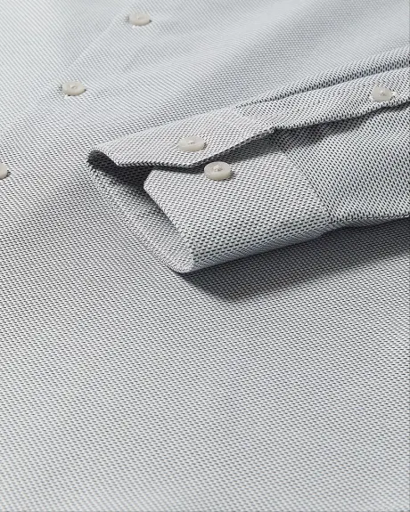 Blue Regular-Fit Dobby Dress Shirt