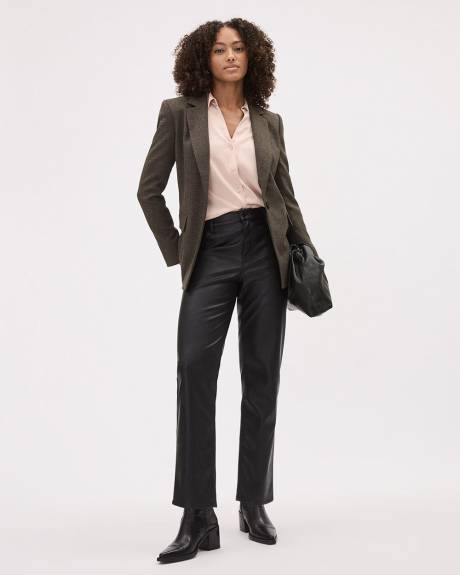 Tweed One-Button Blazer