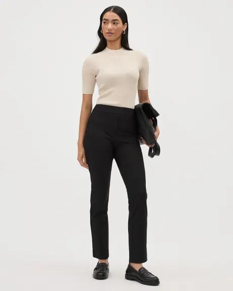 Black High-Rise Legging Pant with Welt Pockets