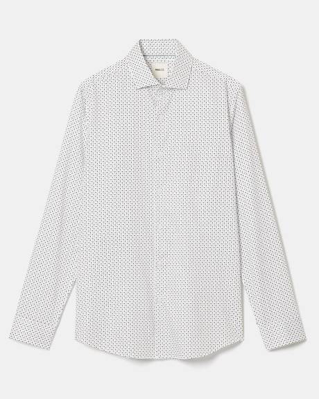 Slim-Fit Dotted Dress Shirt