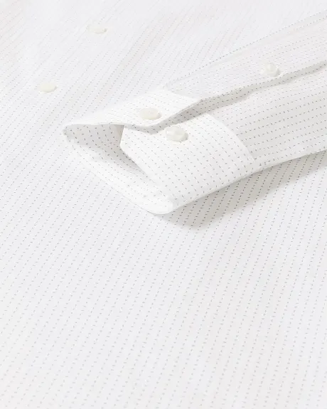 Slim-Fit Dress Shirt with Geometric Pattern